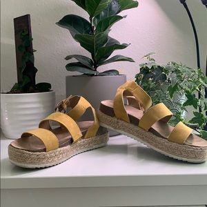 Yellow Platform Espadrilles